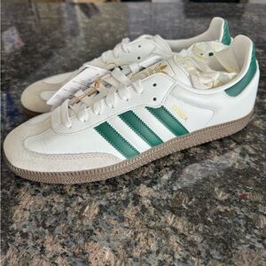 Size 10.5 - adidas Samba OG White Legacy Teal Men's JH8797 Shoes, Sneakers
